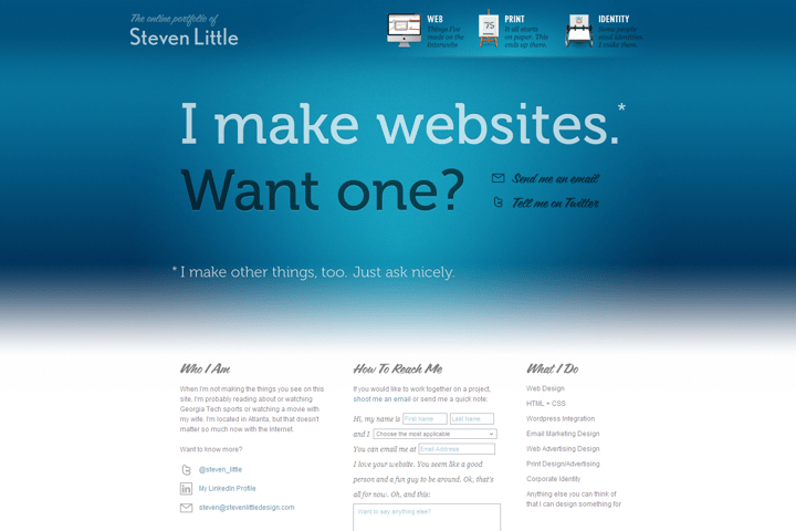 Steven Little Design website preview